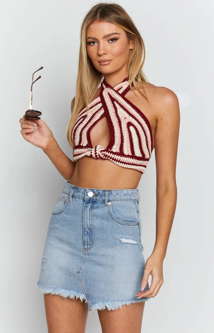 Abrand Aline Skirt Nancy - Blue sold by Beginning Boutique