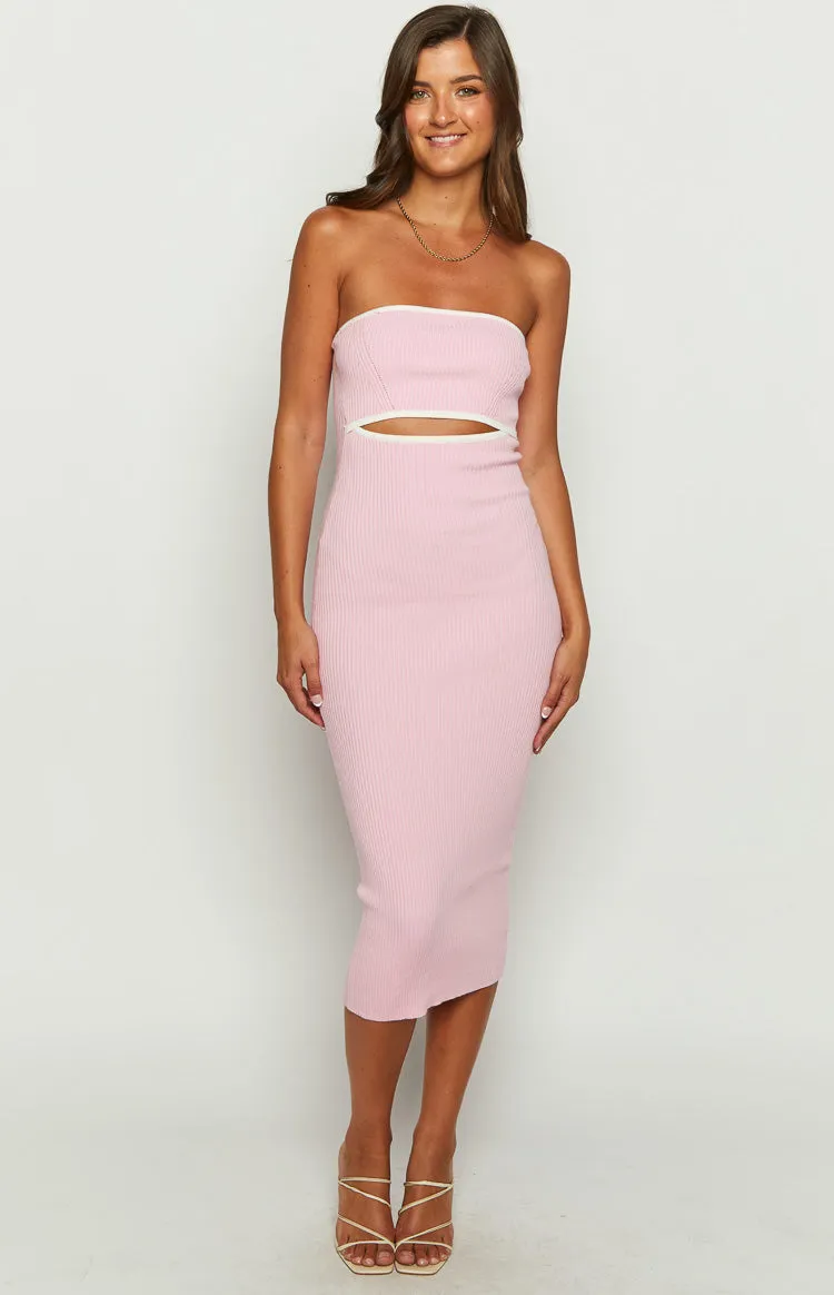 Isobel Pink Strapless Midi Dress sold by Beginning Boutique product image thumbnail 3