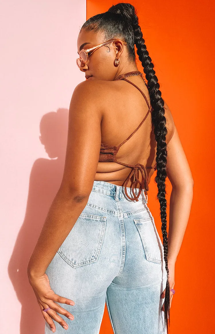 Bradley Crop Top Brown sold by Beginning Boutique product image thumbnail 3