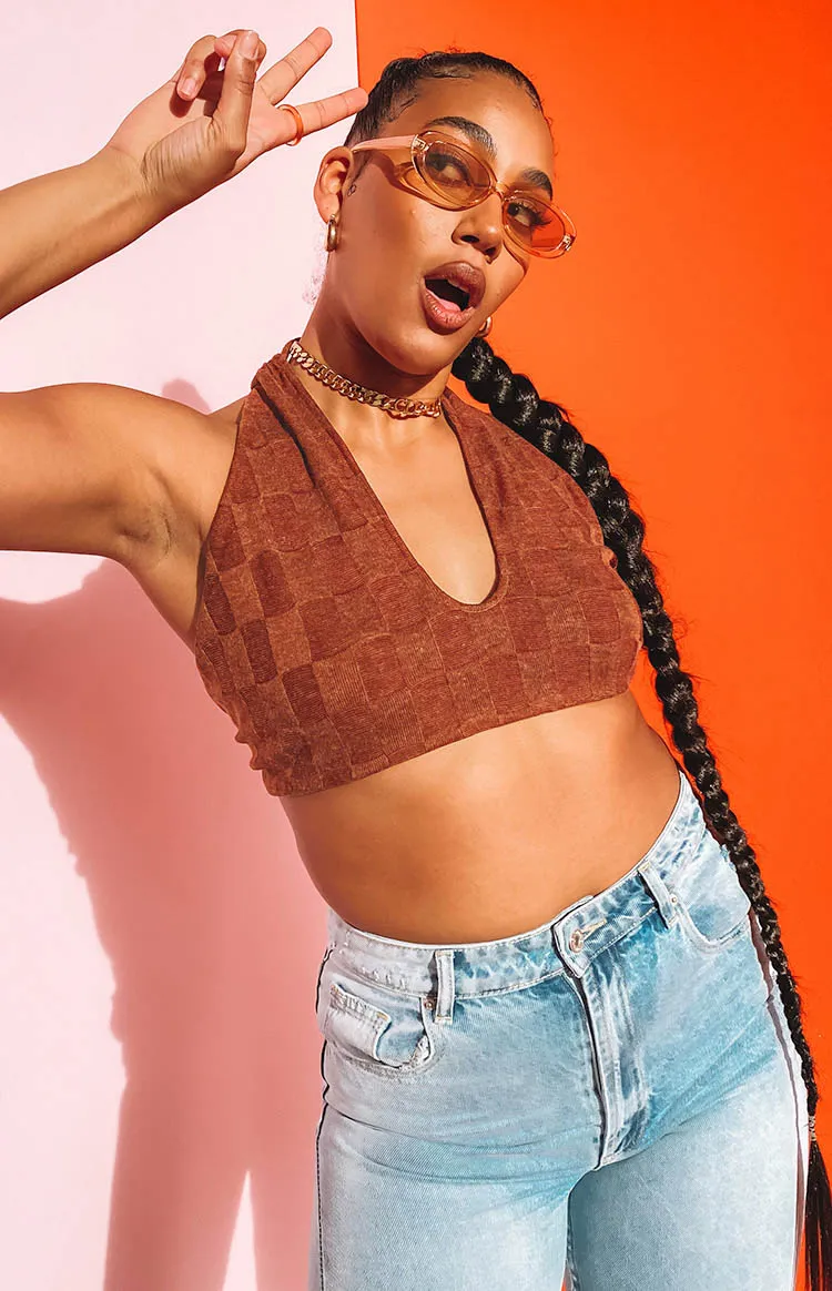 Bradley Crop Top Brown sold by Beginning Boutique product image thumbnail 2