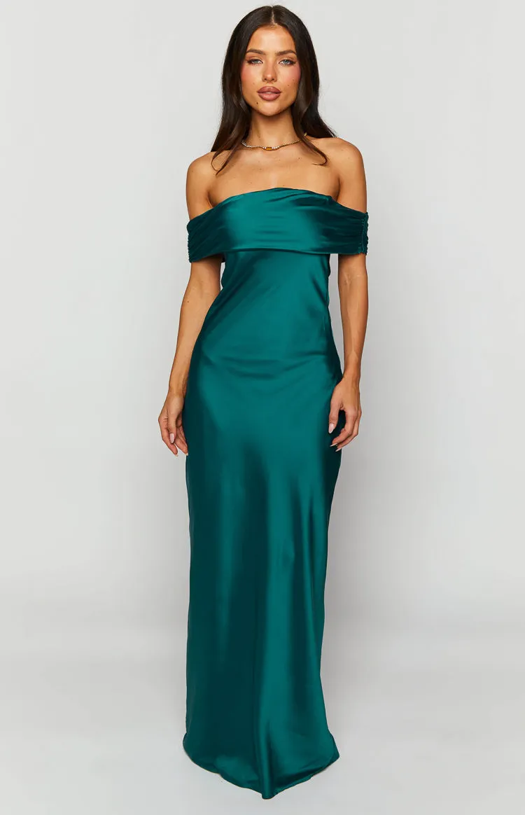 Seraphina Teal Off The Shoulder Maxi Dress sold by Beginning Boutique product image thumbnail 2