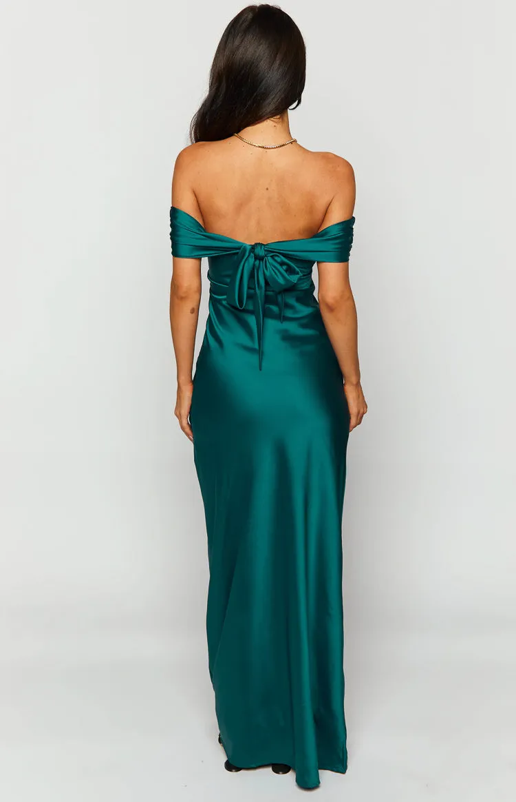 Seraphina Teal Off The Shoulder Maxi Dress sold by Beginning Boutique product image thumbnail 3