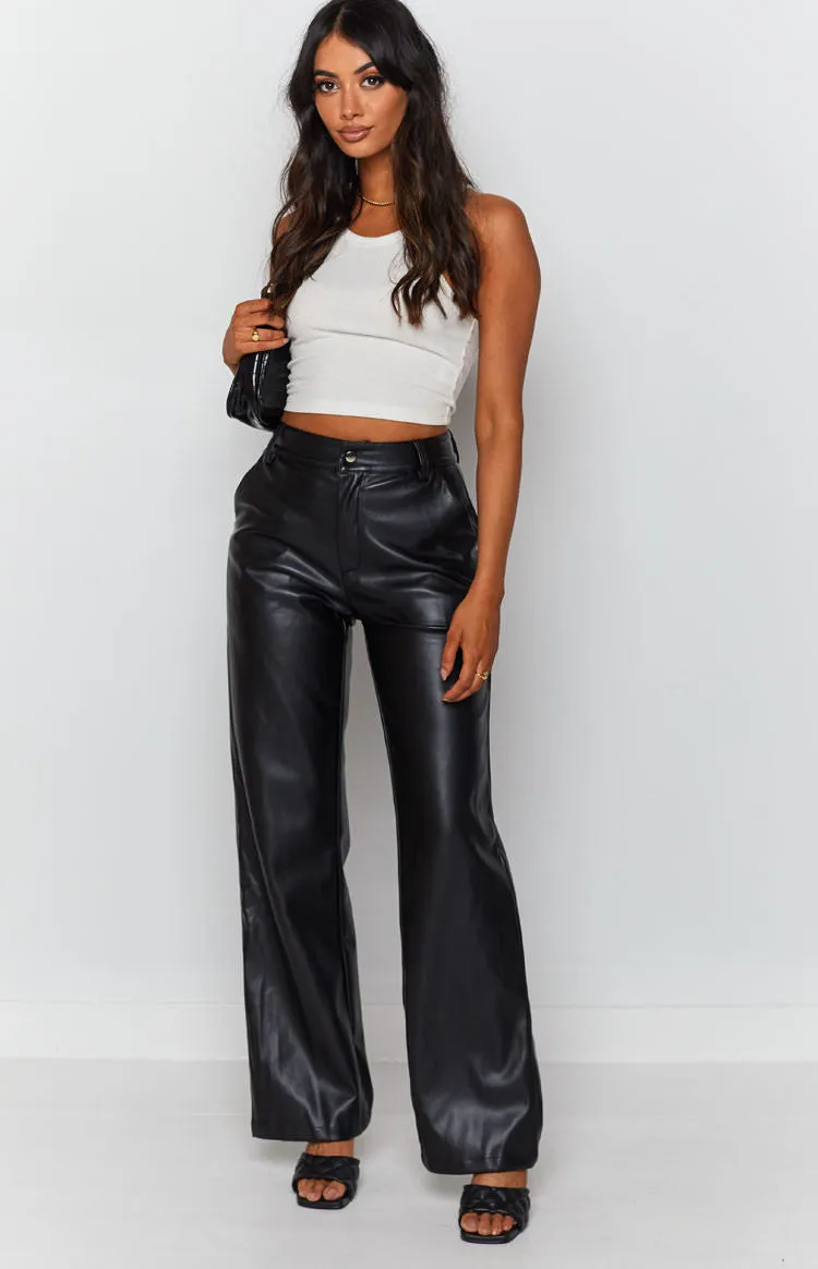 Cool Shade PU Pants Black sold by Beginning Boutique product image thumbnail 2