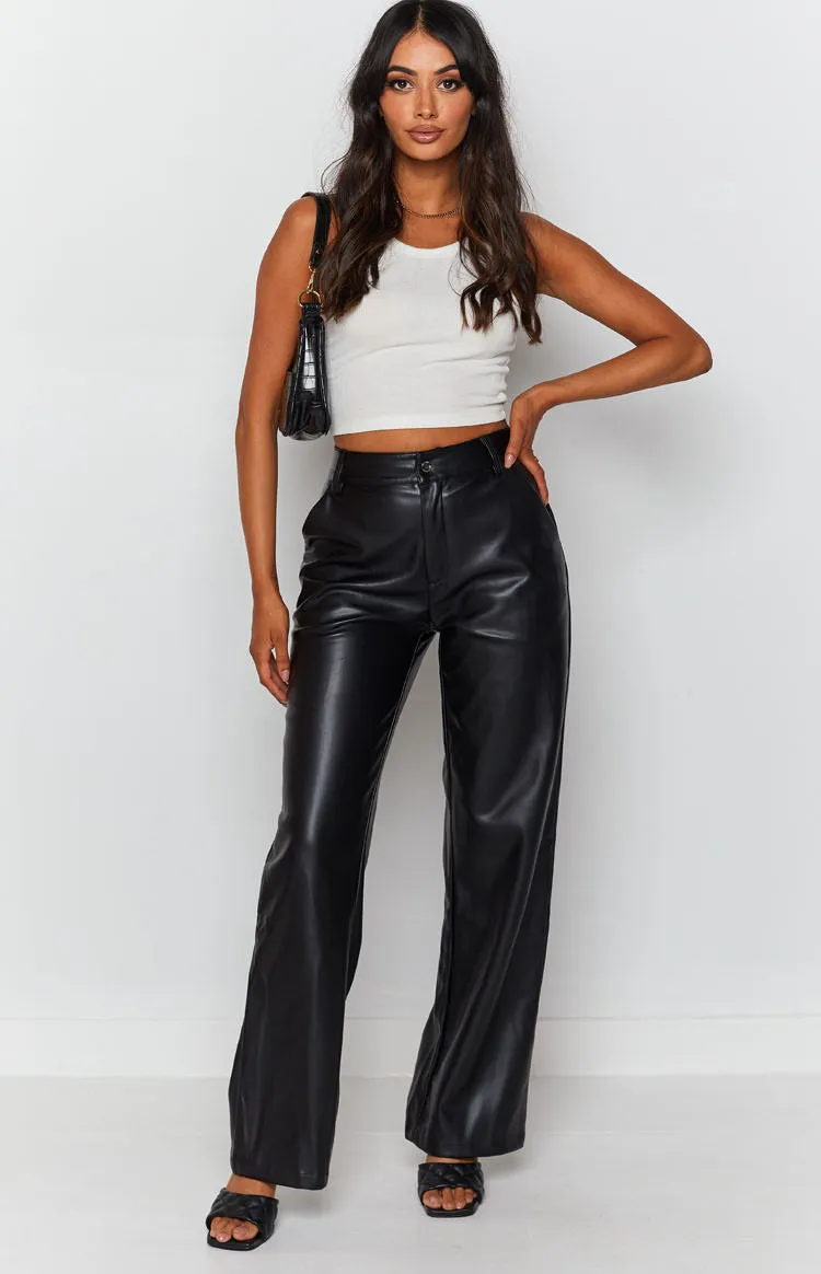 Cool Shade PU Pants Black sold by Beginning Boutique product image thumbnail 3