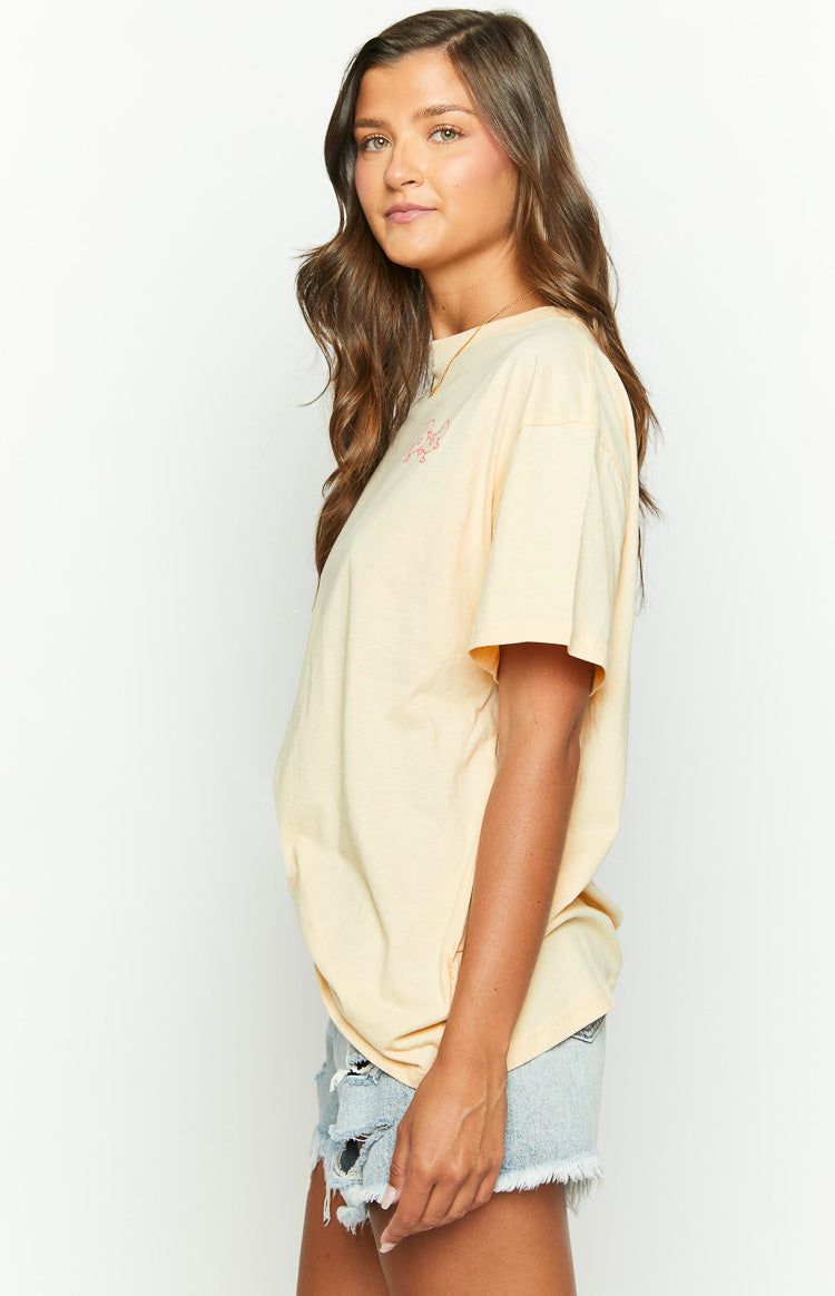 BB Babe Light Beige Print Oversized Tee sold by Beginning Boutique product image thumbnail 4