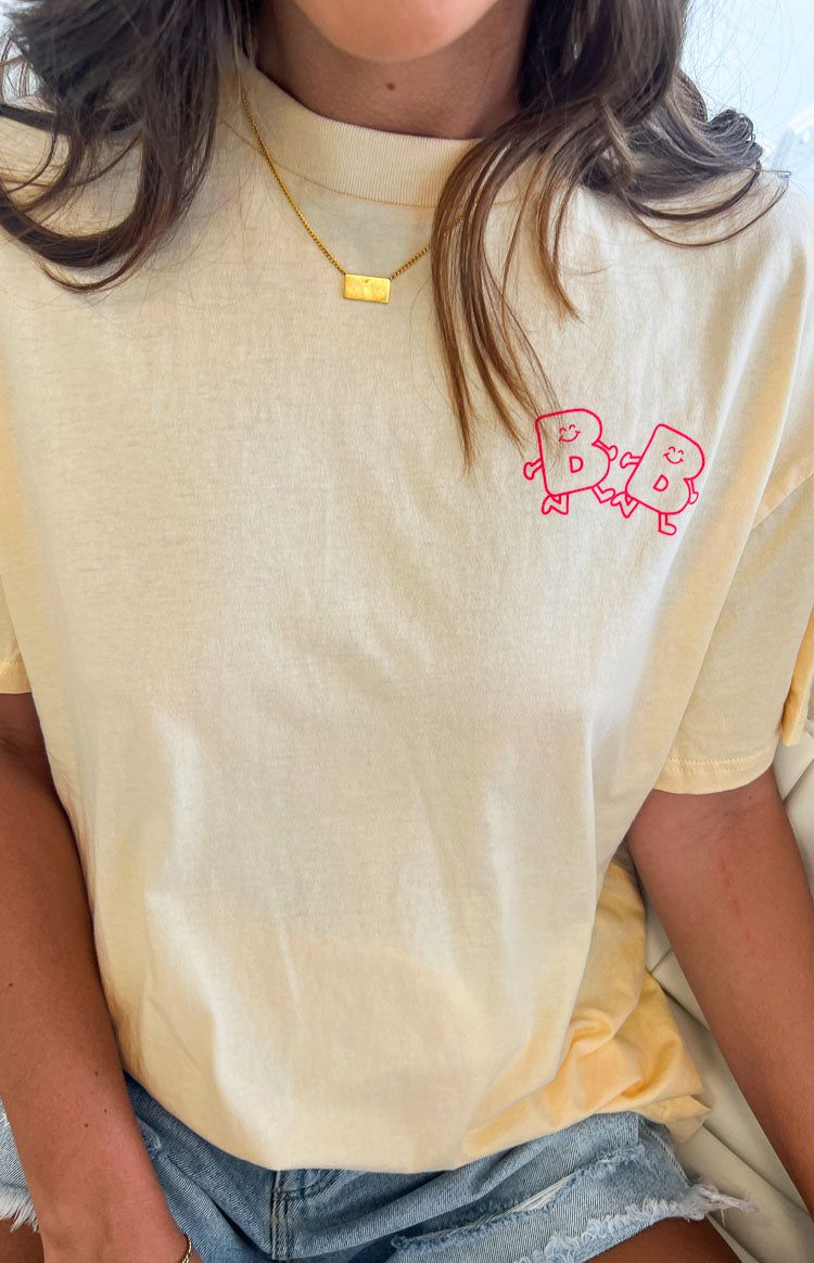 BB Babe Light Beige Print Oversized Tee sold by Beginning Boutique product image thumbnail 7