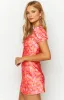 Naya Orange Floral Print Mini Dress sold by Beginning Boutique