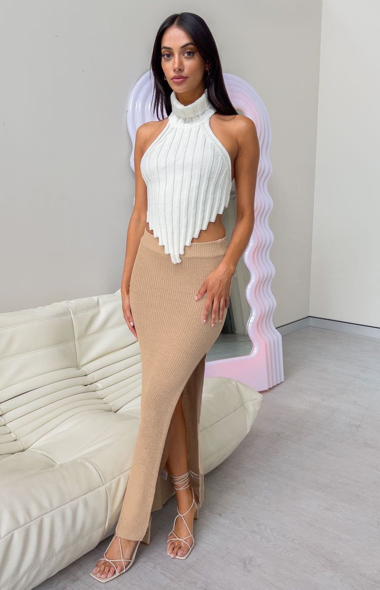 Kemena Neutral Midi Knit Skirt sold by Beginning Boutique product image thumbnail 2