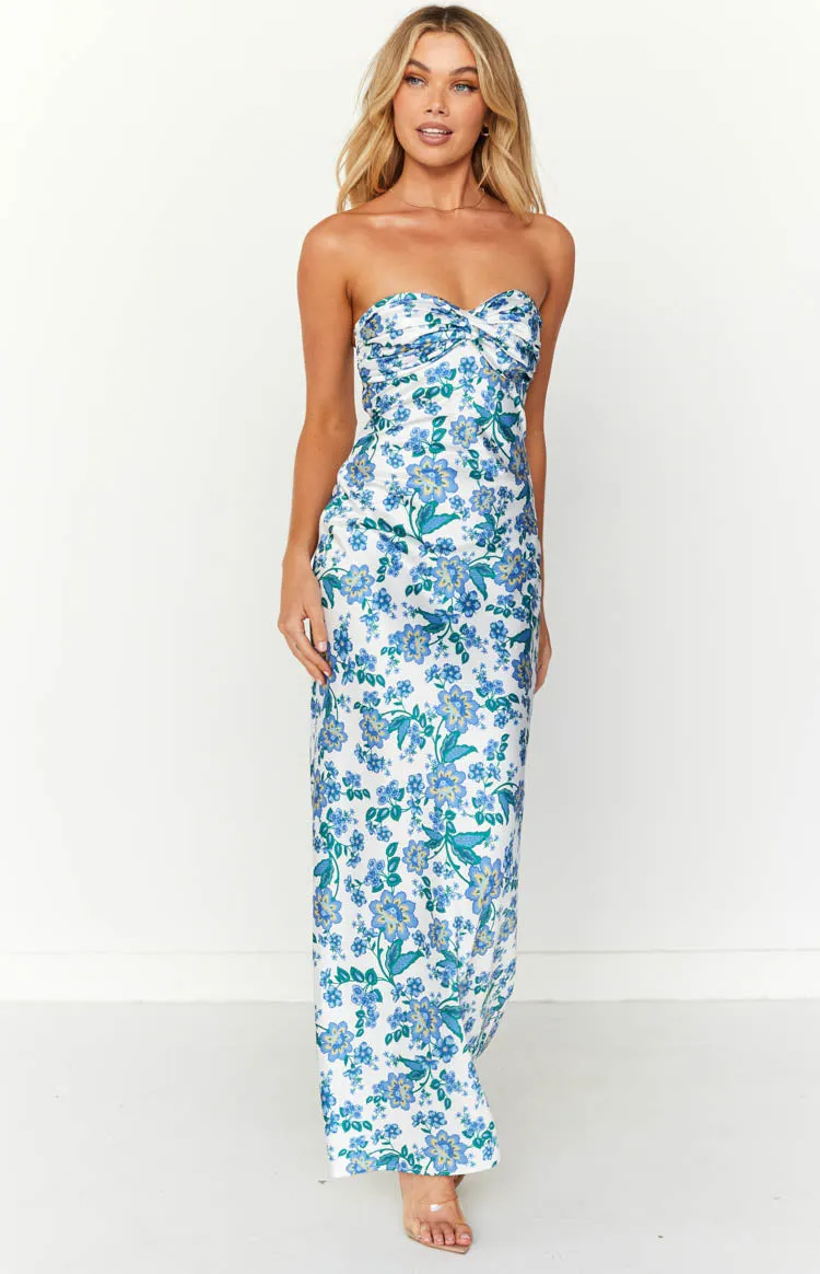 Ashley Blue Floral Formal Maxi Dress sold by Beginning Boutique product image thumbnail 2