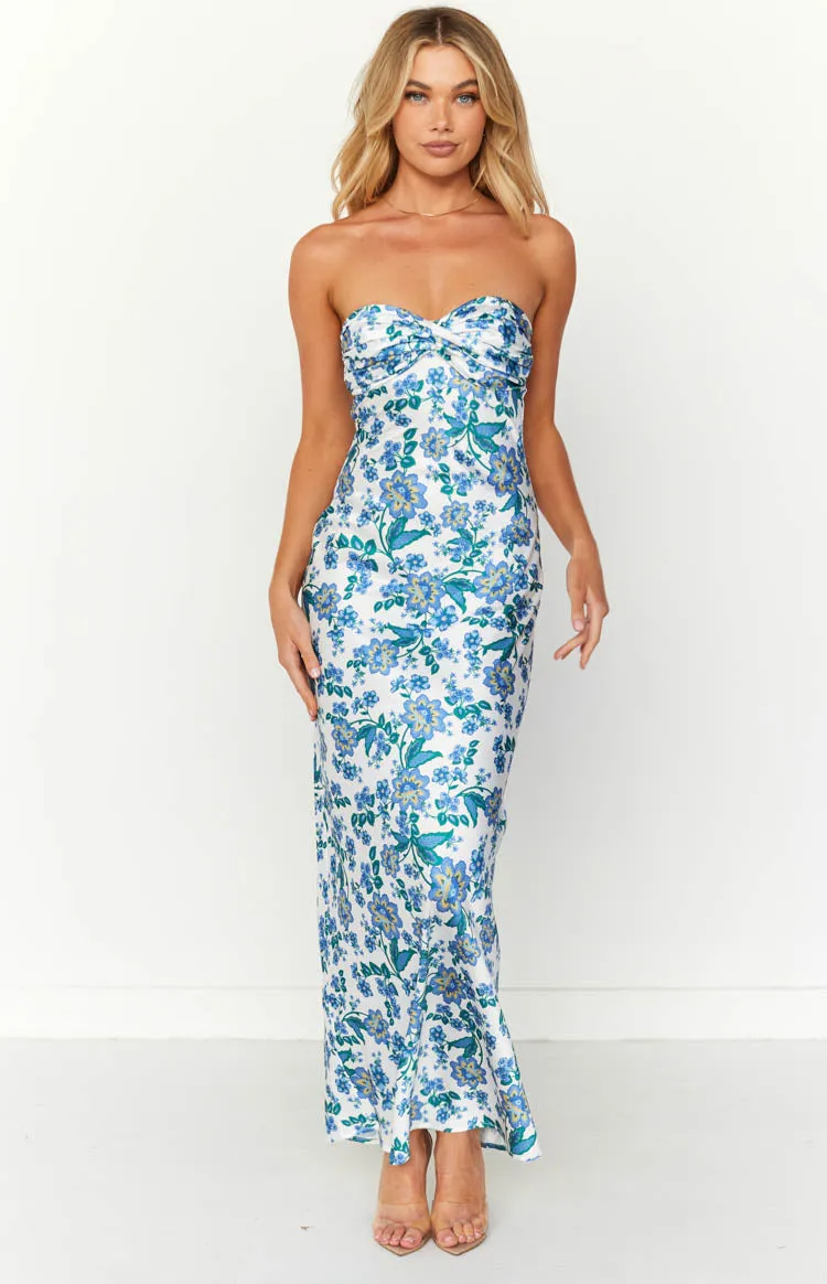 Ashley Blue Floral Formal Maxi Dress sold by Beginning Boutique product image thumbnail 3