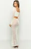 Dally White Crochet Maxi Skirt sold by Beginning Boutique