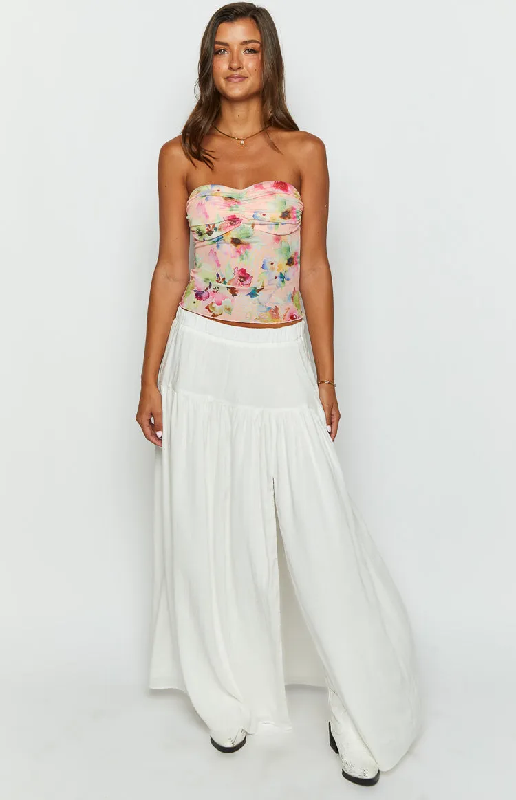 Gill Pink Floral Mesh Top sold by Beginning Boutique product image thumbnail 2