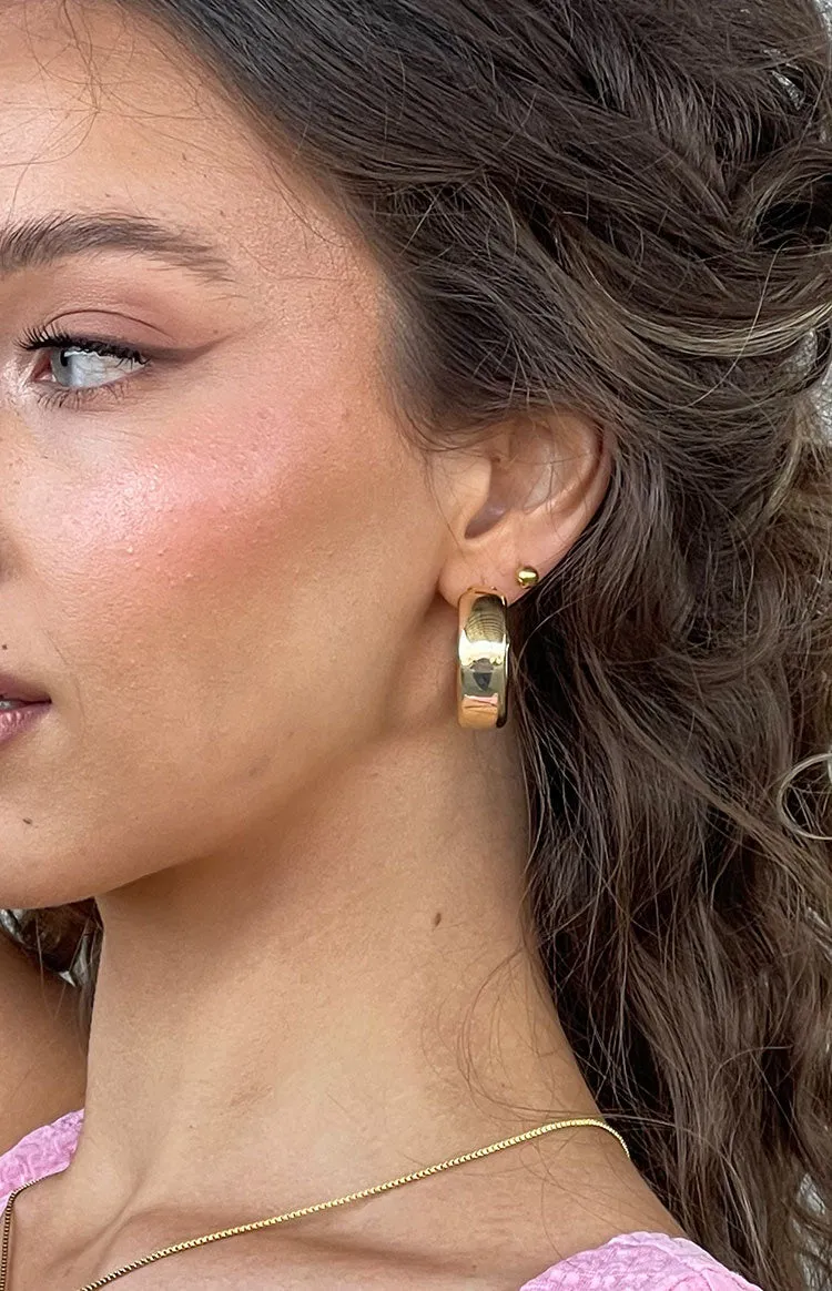 Rudy Silver And Gold Hoop Earrings 2 Pack sold by Beginning Boutique product image thumbnail 4