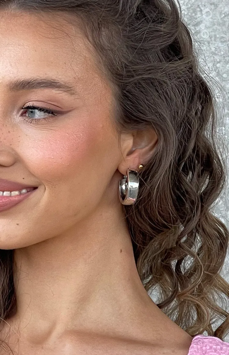 Rudy Silver And Gold Hoop Earrings 2 Pack sold by Beginning Boutique product image thumbnail 3