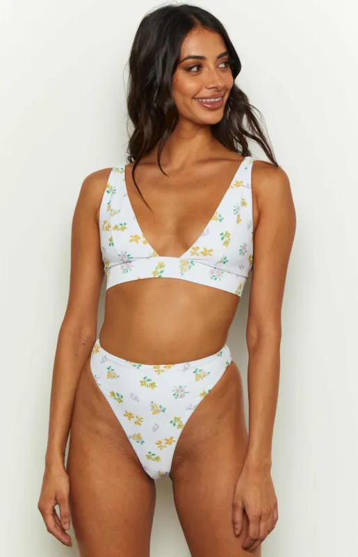 9.0 Swim Byron White Floral Bikini Top sold by Beginning Boutique