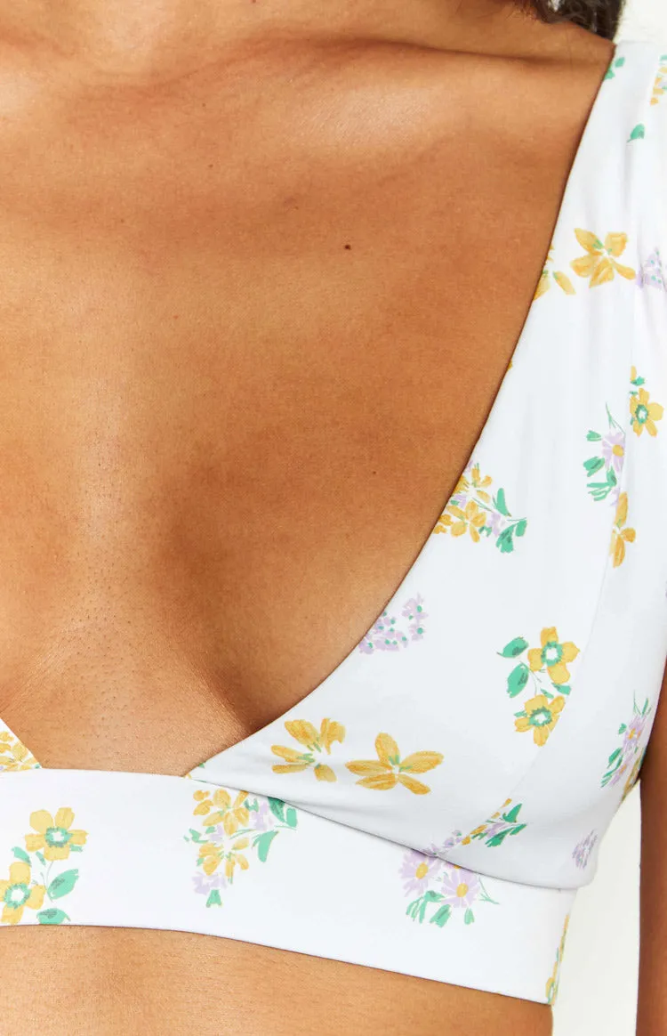 9.0 Swim Byron White Floral Bikini Top sold by Beginning Boutique product image thumbnail 5