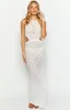 Brooks White Crochet Maxi Dress sold by Beginning Boutique