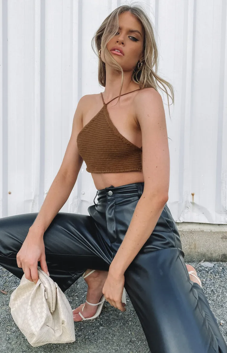 Aleya Crochet Top Brown sold by Beginning Boutique product image thumbnail 4