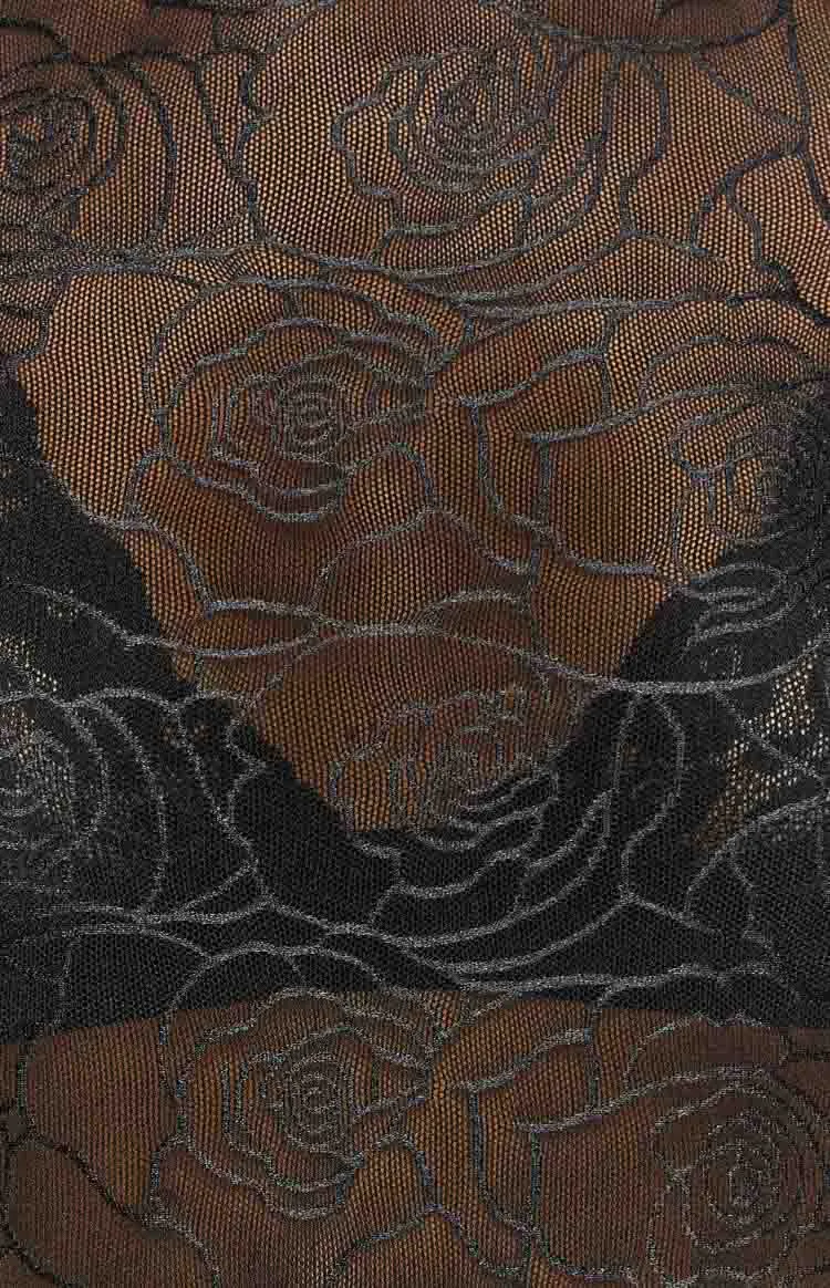 Belle Black Mesh Top sold by Beginning Boutique product image thumbnail 4