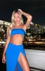 Murphy Cobalt Bandeau Top sold by Beginning Boutique