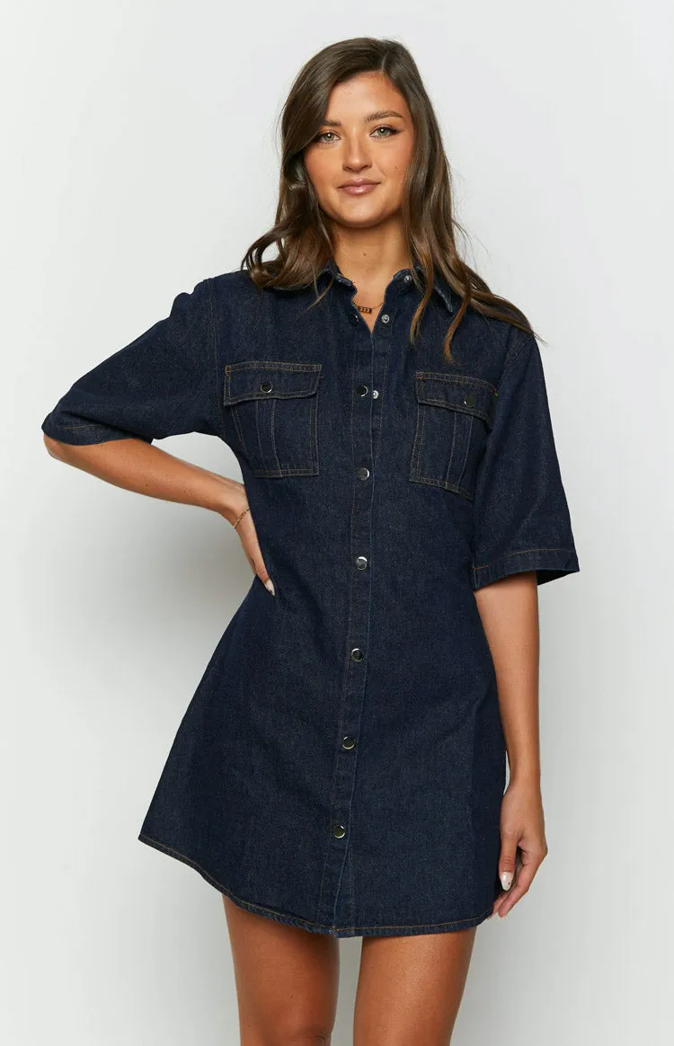 Xena Denim Mini Dress sold by Beginning Boutique product image thumbnail 2