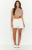 Shelbs Mocha Rib Knit Tee sold by Beginning Boutique