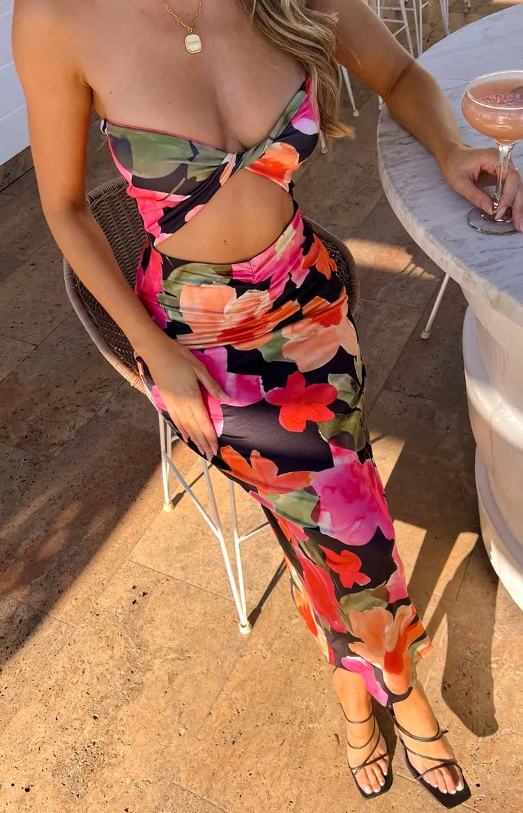 Juliete Floral Midi Dress sold by Beginning Boutique