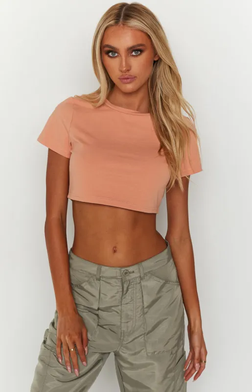 Chantal Rose Cropped Tee sold by Beginning Boutique