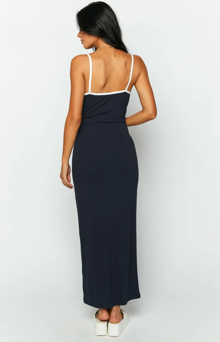 Veronica Navy Maxi Dress sold by Beginning Boutique product image thumbnail 5