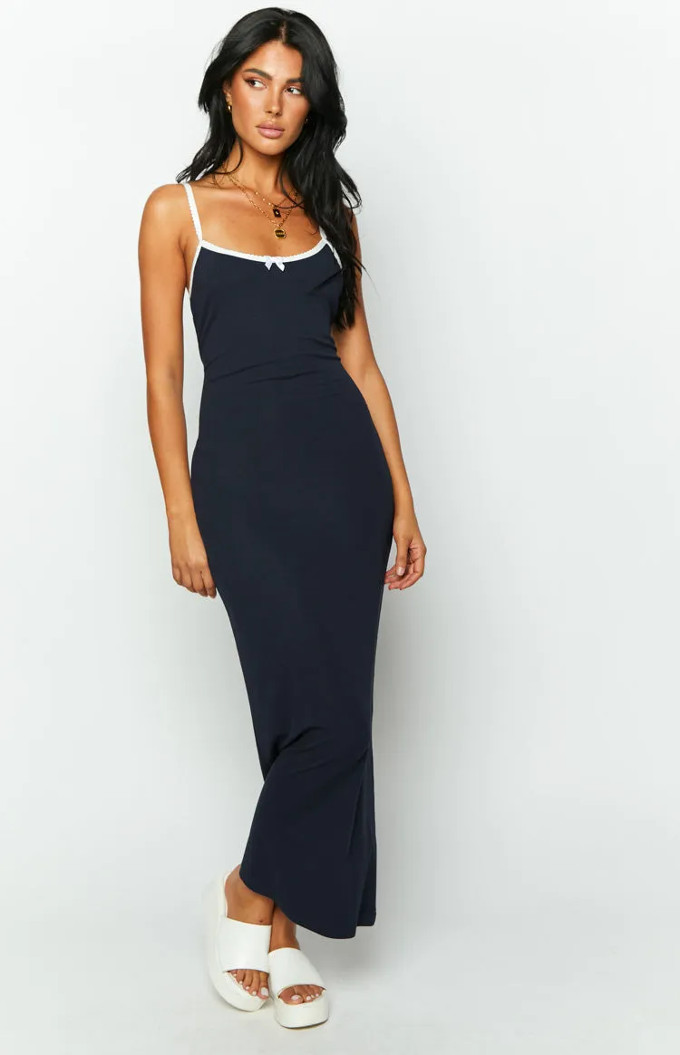 Veronica Navy Maxi Dress sold by Beginning Boutique product image thumbnail 3