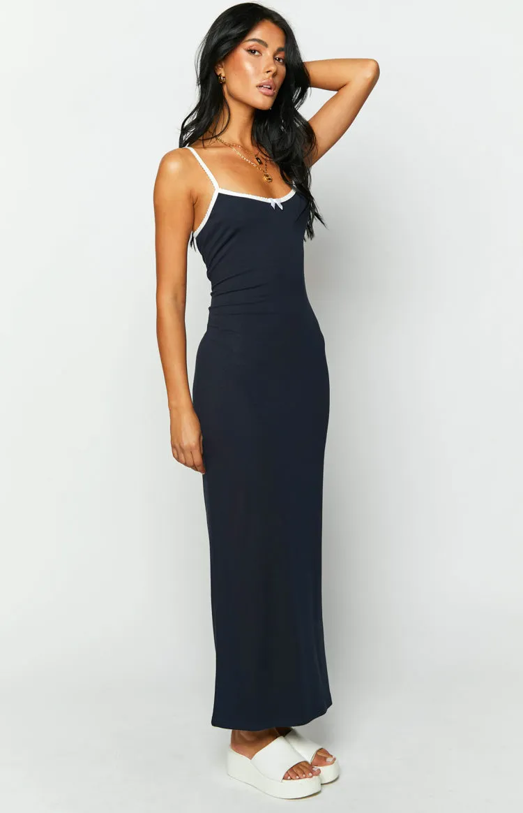 Veronica Navy Maxi Dress sold by Beginning Boutique product image thumbnail 4