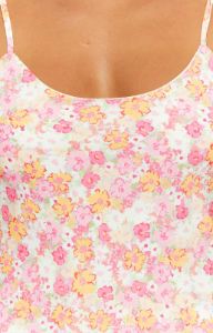 Renesmee Pink Floral Printed Maxi Dress sold by Beginning Boutique