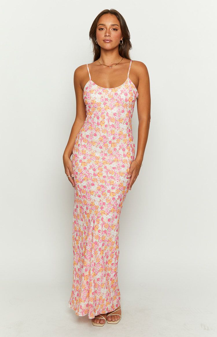 Renesmee Pink Floral Printed Maxi Dress sold by Beginning Boutique product image thumbnail 2