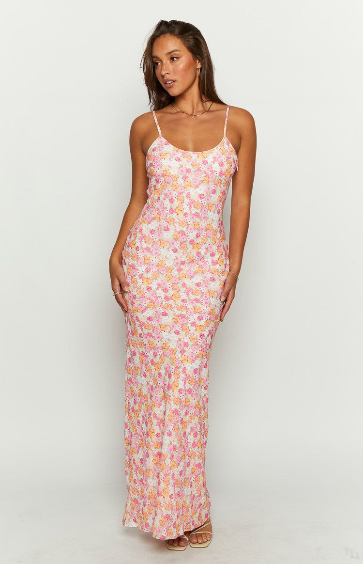 Renesmee Pink Floral Printed Maxi Dress sold by Beginning Boutique product image thumbnail 3