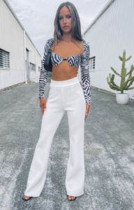 Lioness Gilda Crop Top Zebra sold by Beginning Boutique