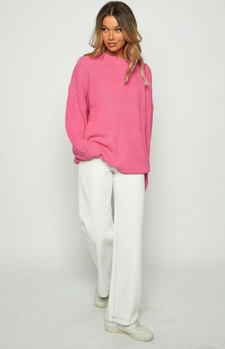 Adaline Pink Oversized Sweater Dress sold by Beginning Boutique product image thumbnail 3