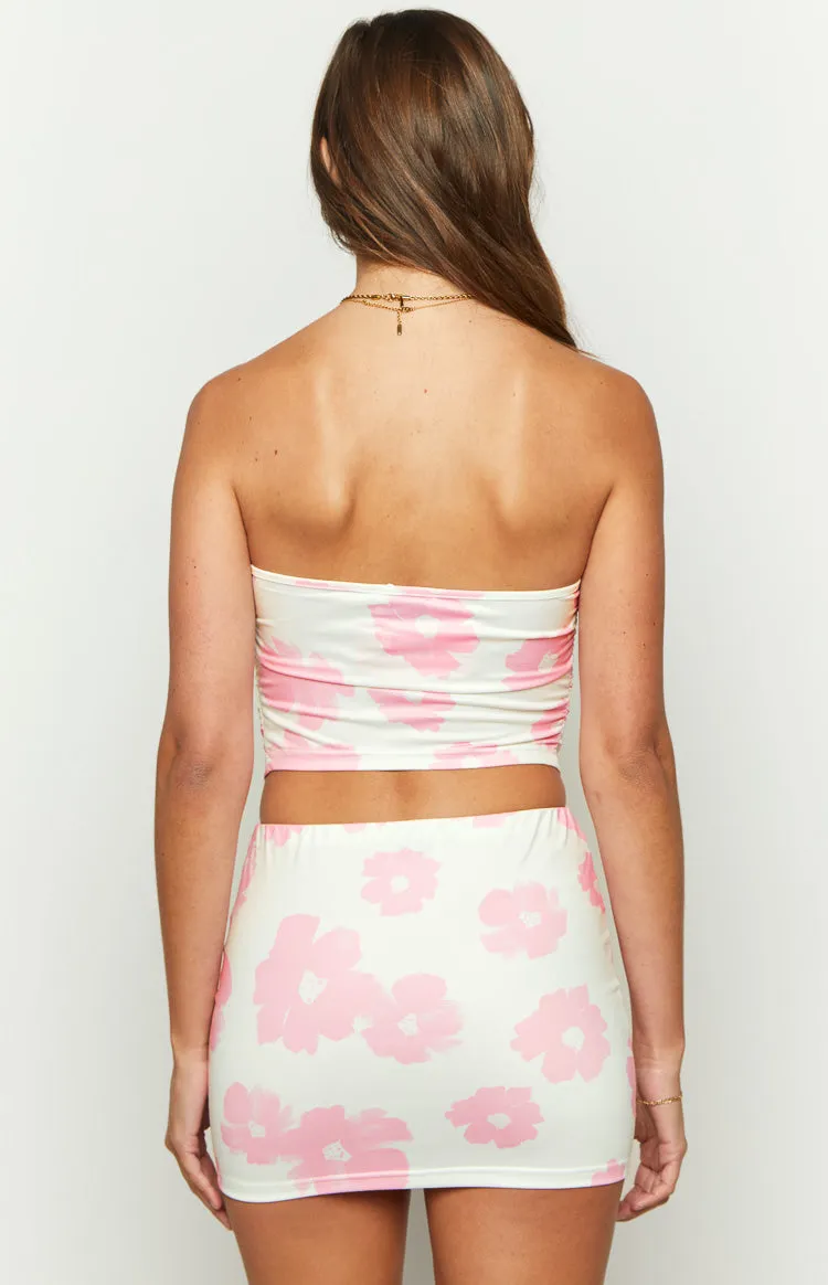 Fran Pink Floral Crop Top sold by Beginning Boutique product image thumbnail 5