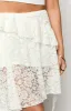 Tuscany White Lace Mini Skirt sold by Beginning Boutique
