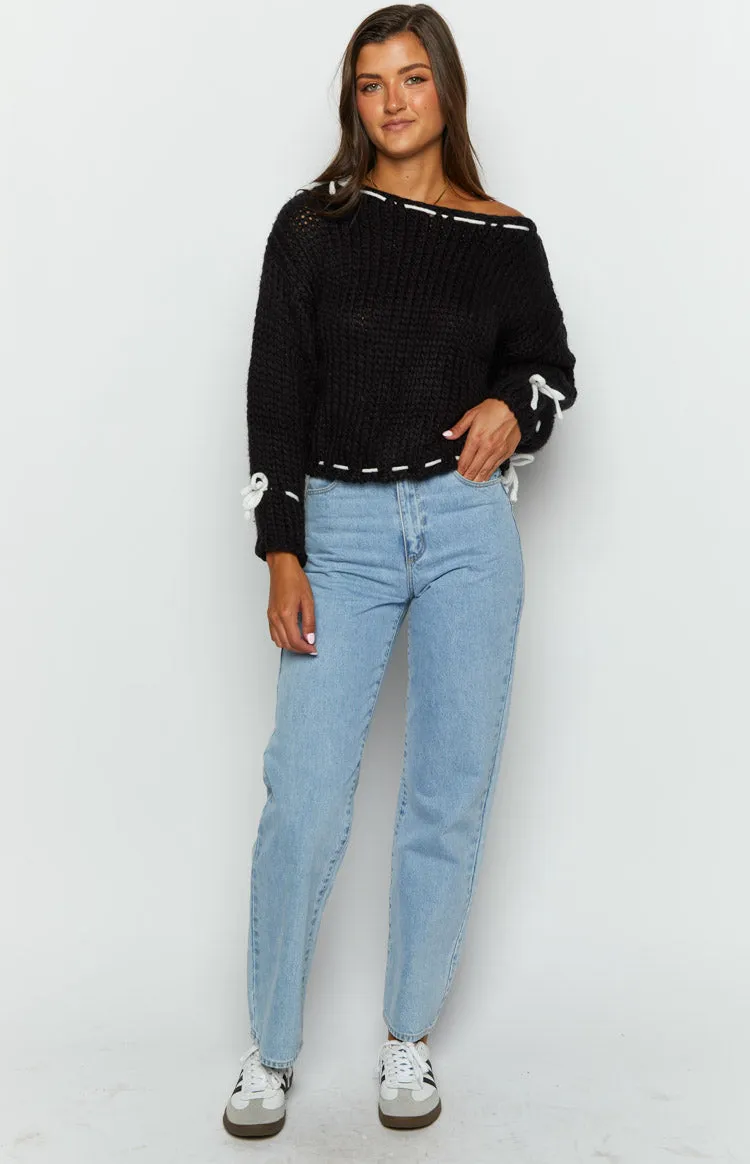 Bea Black Sweater sold by Beginning Boutique product image thumbnail 3