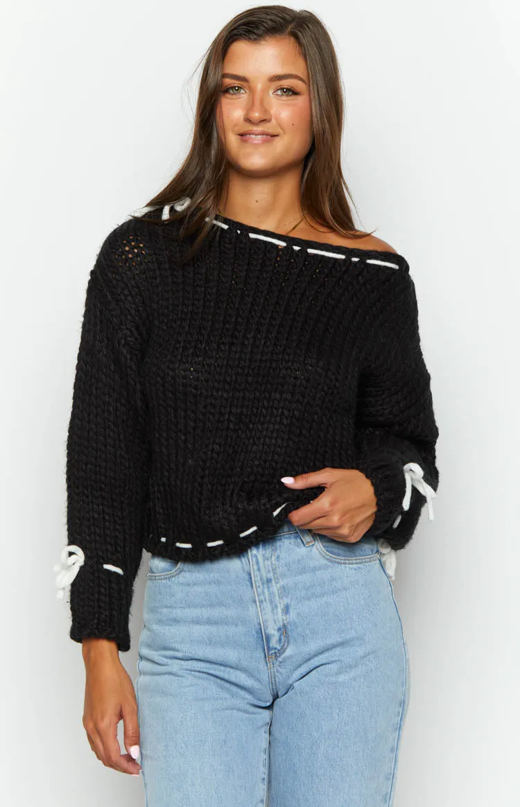Bea Black Sweater sold by Beginning Boutique product image thumbnail 2