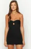 Ciela Black Knit Strapless Mini Dress sold by Beginning Boutique