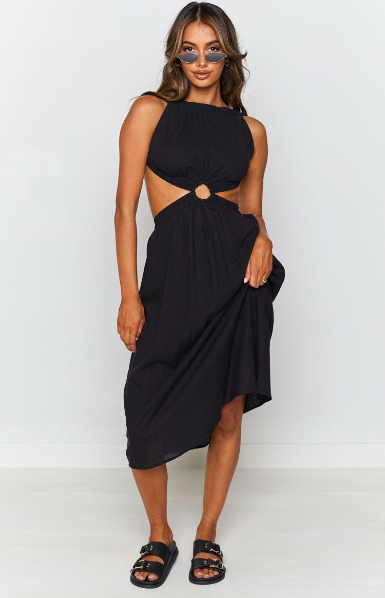 Odessa Backless Midi Dress Black sold by Beginning Boutique product image thumbnail 5