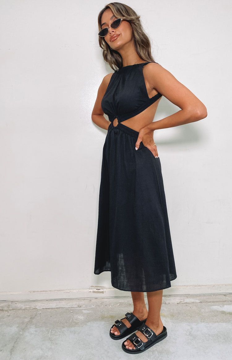 Odessa Backless Midi Dress Black sold by Beginning Boutique product image thumbnail 4