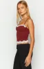 Lioness Top Model Burgundy Cami sold by Beginning Boutique