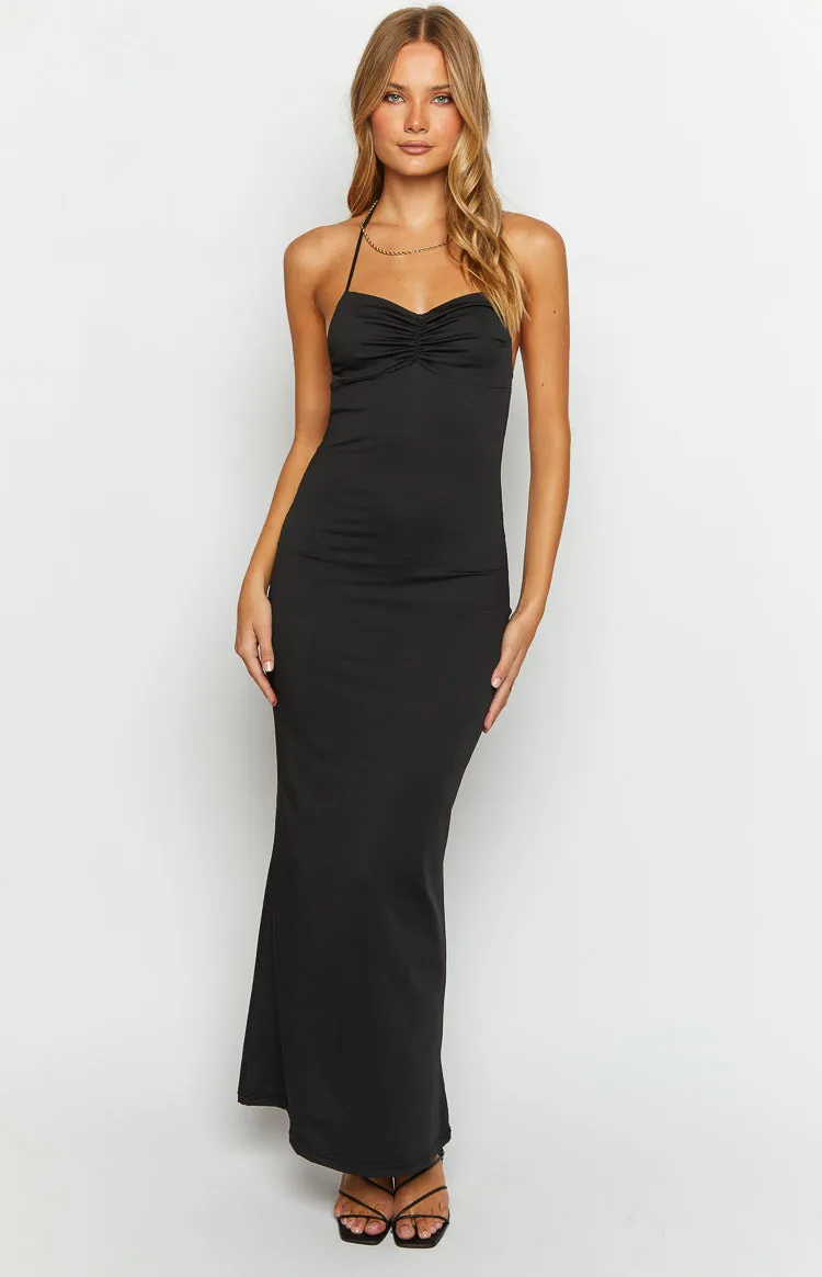 Brandi Black Maxi Dress sold by Beginning Boutique