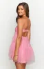Amba Pink Strapless Mini Dress sold by Beginning Boutique