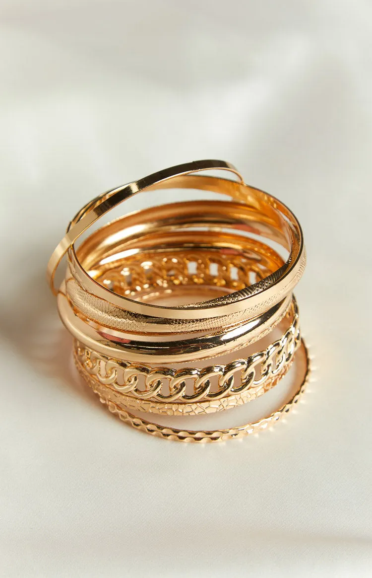 Evadne Gold Bracelet Set sold by Beginning Boutique product image thumbnail 2