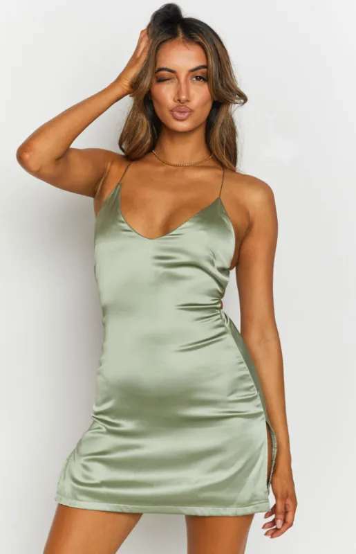 Andie Dress Sage sold by Beginning Boutique