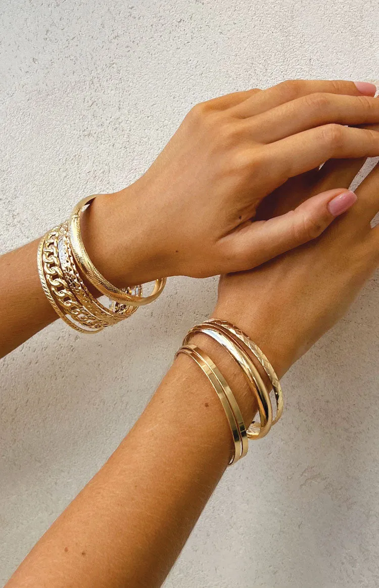 Evadne Gold Bracelet Set sold by Beginning Boutique product image thumbnail 4