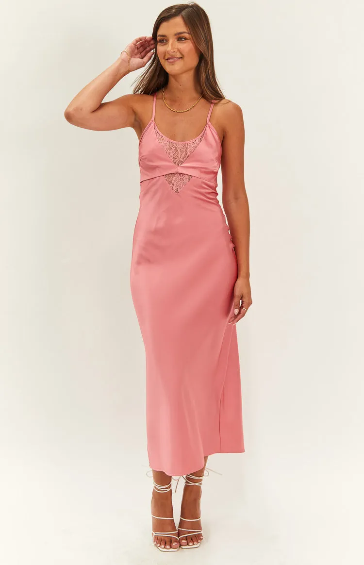 Elery Pink Midi Dress sold by Beginning Boutique product image thumbnail 3